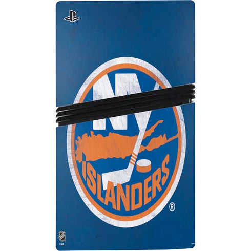 NHL New York Islanders Distressed PS5 Pro Console Skin